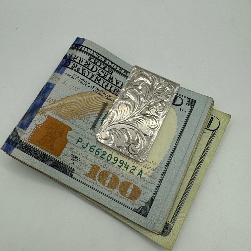 925, vintage money clip, sterling silver